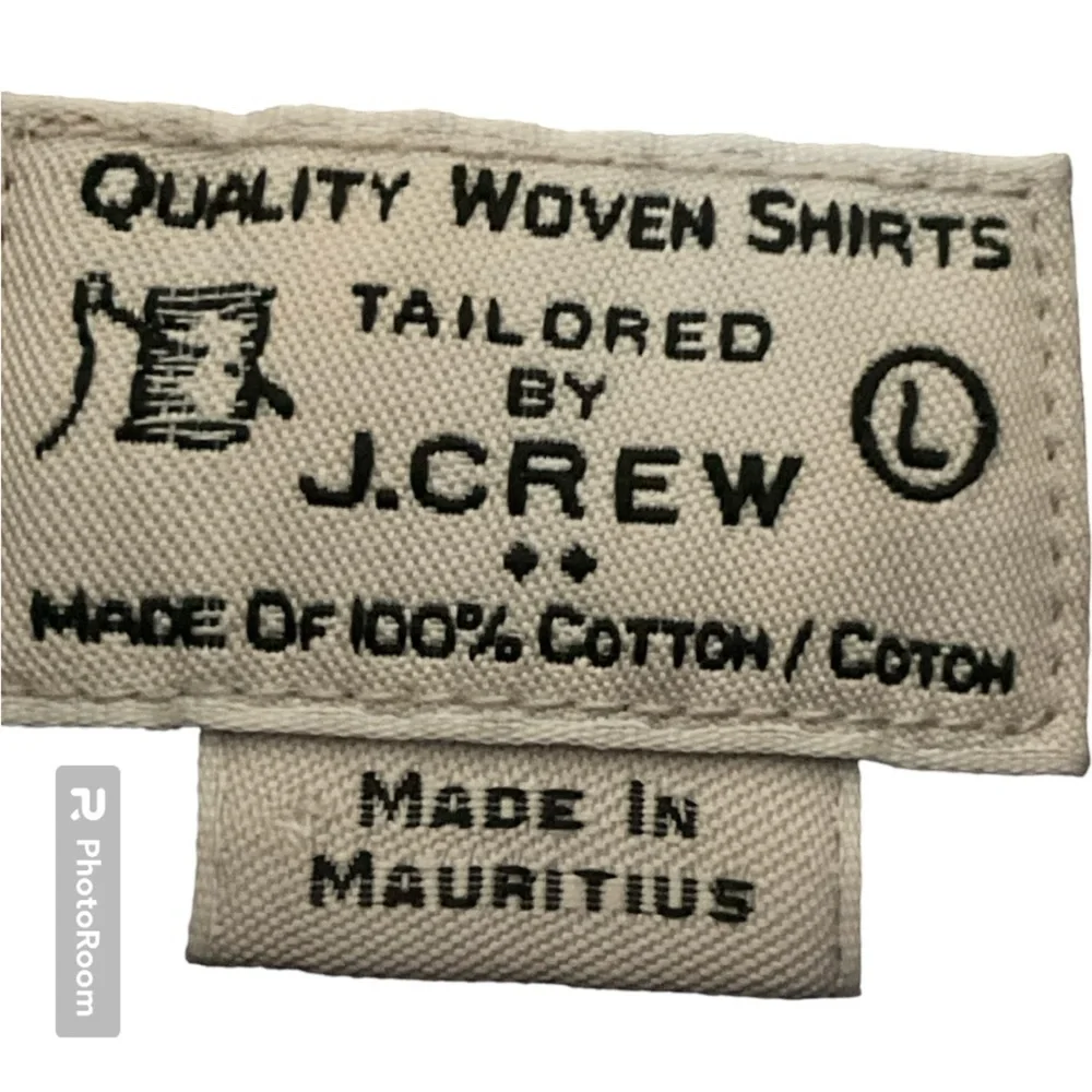 J CREW MENS BUTTON DOWN CHECKED SHIRT SIZE L